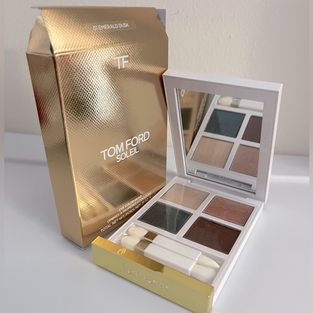 🌺New Tom Ford 01 Emerald Dusk Soleil Eye Color Quad Eyeshadow Palette